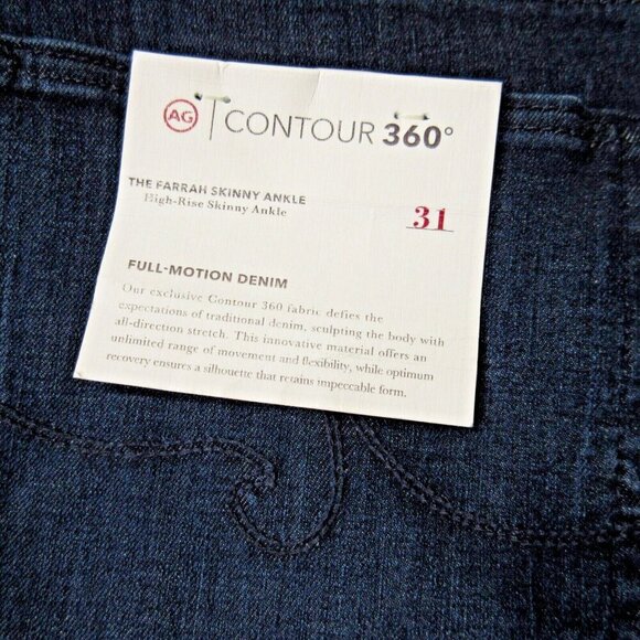 NWT Adriano Goldschmied Farrah Skinny Ankle in Paradoxical Contour 360 Jeans 31 - Picture 6 of 7